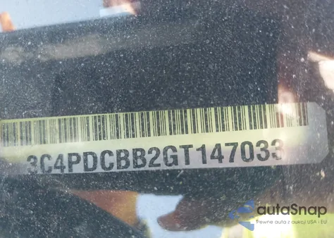 2016 Dodge Journey Sxt z USA, uszkodzony, nr VIN 3C4PDCBB2GT147033